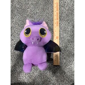 BMI Merchandise Purple Bat Plush Stuffed Animal Iridescent Wings Star Eyes